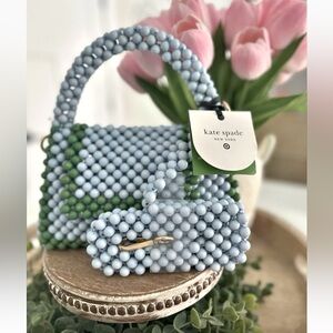 Kate Spade x Target Limited Edition Colorblock Beaded Crossbody Bag Blue Green